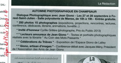 Automne photographique en Champsaur - 2014 - Alpes et Midi